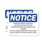 Signmission Entering Private Property Stay Below High OSHA Notice Sign, Vinyl Decal, 10in W x 7in L, 2PK OS-2PACK-NS-D-710-L-12089 - alternate 1